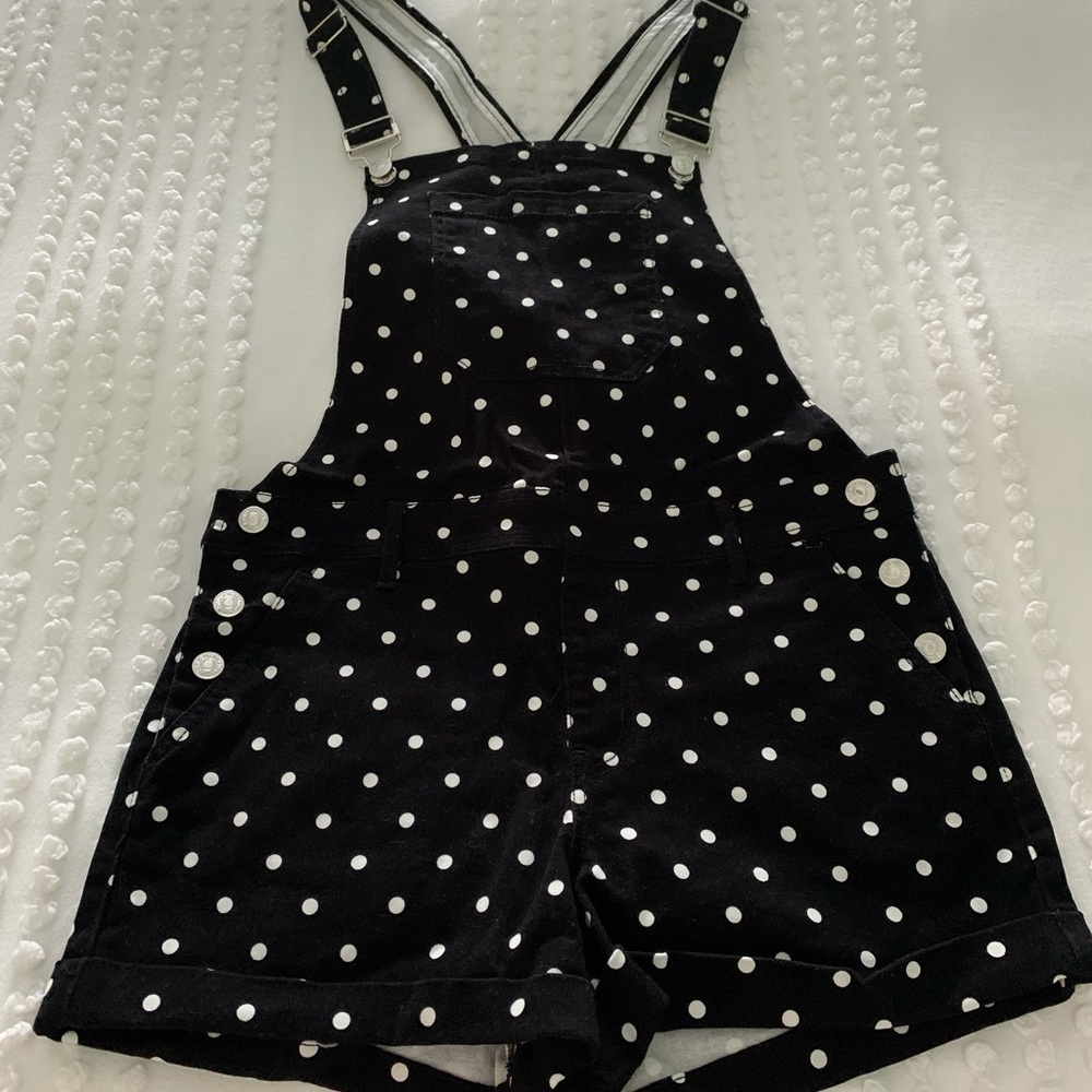 Forever21 PolkaDot Overalls Light Corduroy Fabric